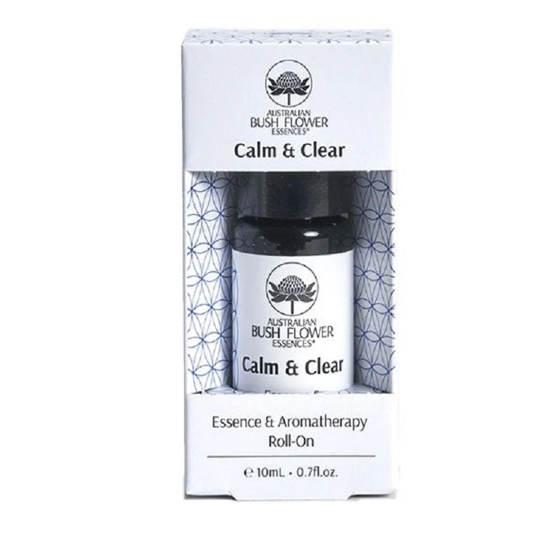 Australian Bush Flowers Calm & Clear Essence And Aromatherapy Roll-On 10ml