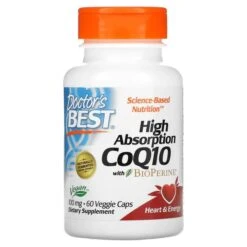 Doctor's Best High Absorption CoQ10 With BioPerine 100mg Vcaps 60