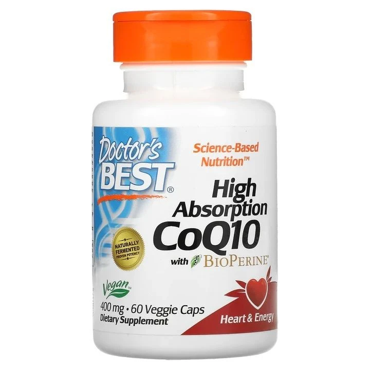 Doctor's Best High Absorption CoQ10 With BioPerine 400mg Vcaps 60