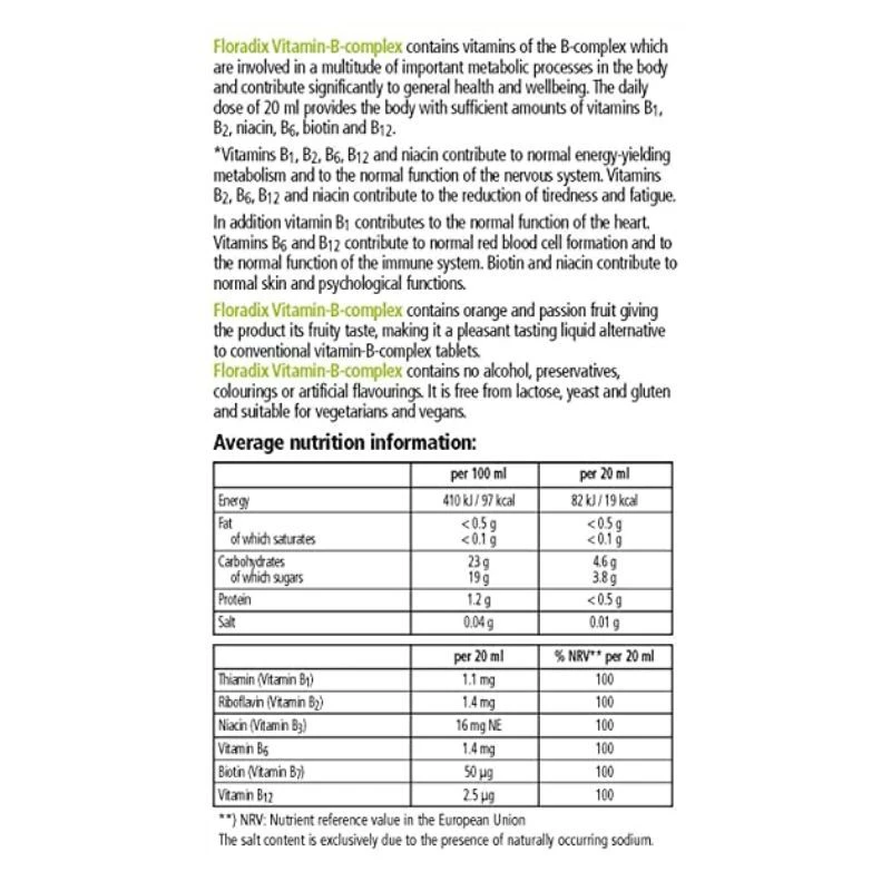 Floradix Vitamin B-Complex Liquid 250ml