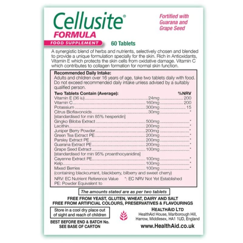 HealthAid Cellusite Tablets 60 - Image 2