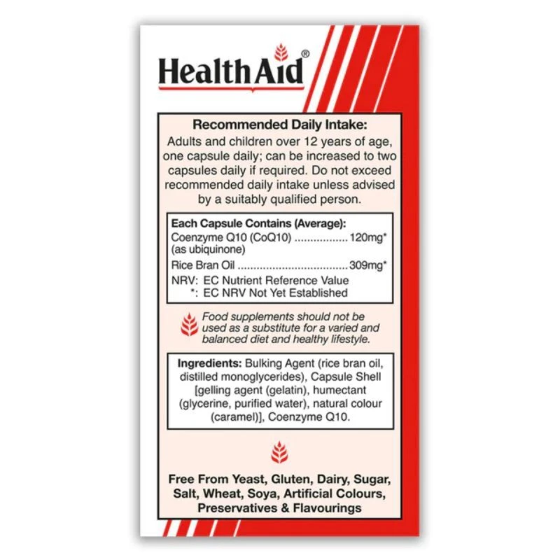 HealthAid CoQ10 120mg Capsules 30 - Image 2