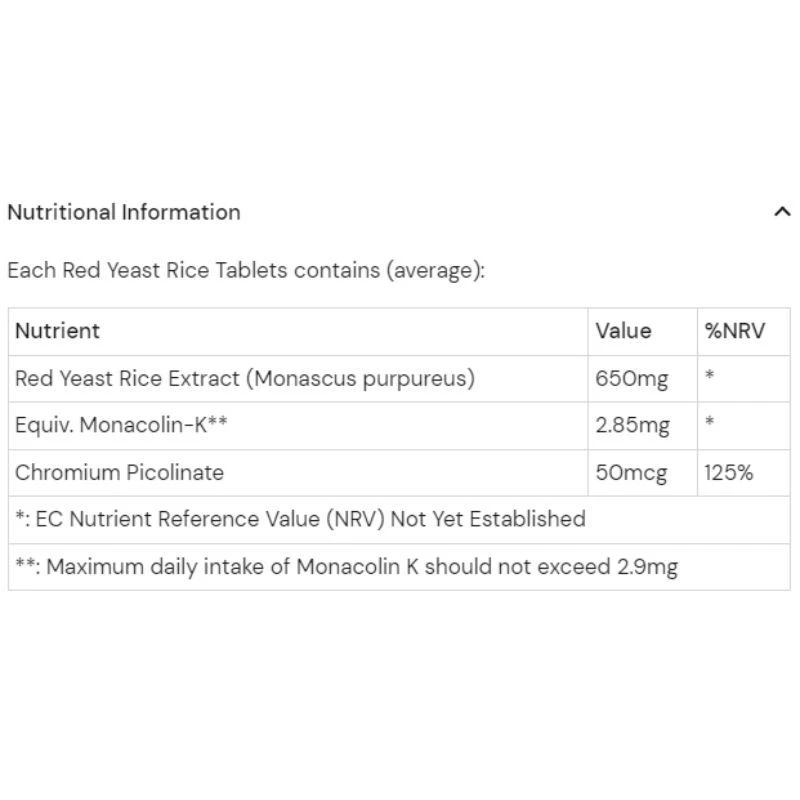 HealthAid Red Yeast Rice Tablets 90 - Image 3