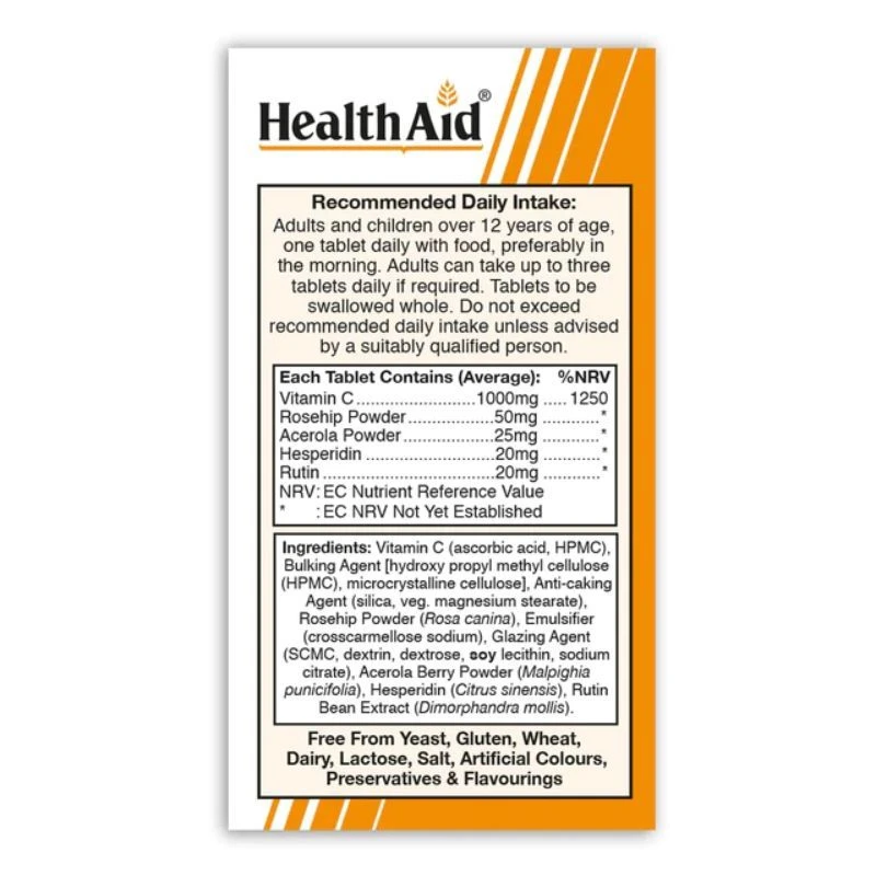 HealthAid Vitamin C 1000mg Prolonged Release Tabs 60 - Image 2