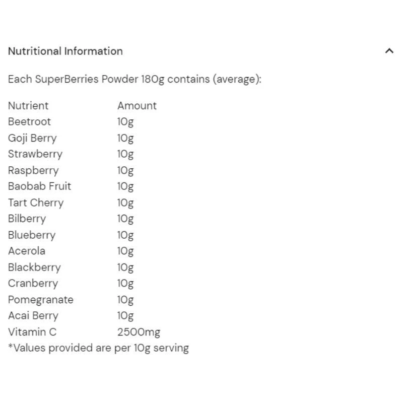 HealthAid Super Berries Powder 180g - Image 3