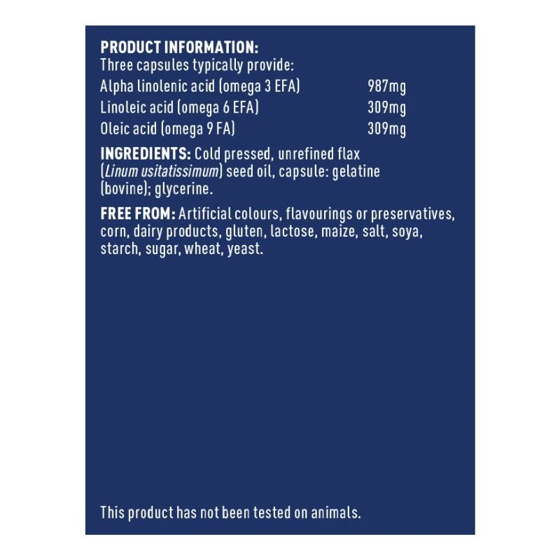 Higher Nature Flaxseed Oil Capsules 180 - Image 2