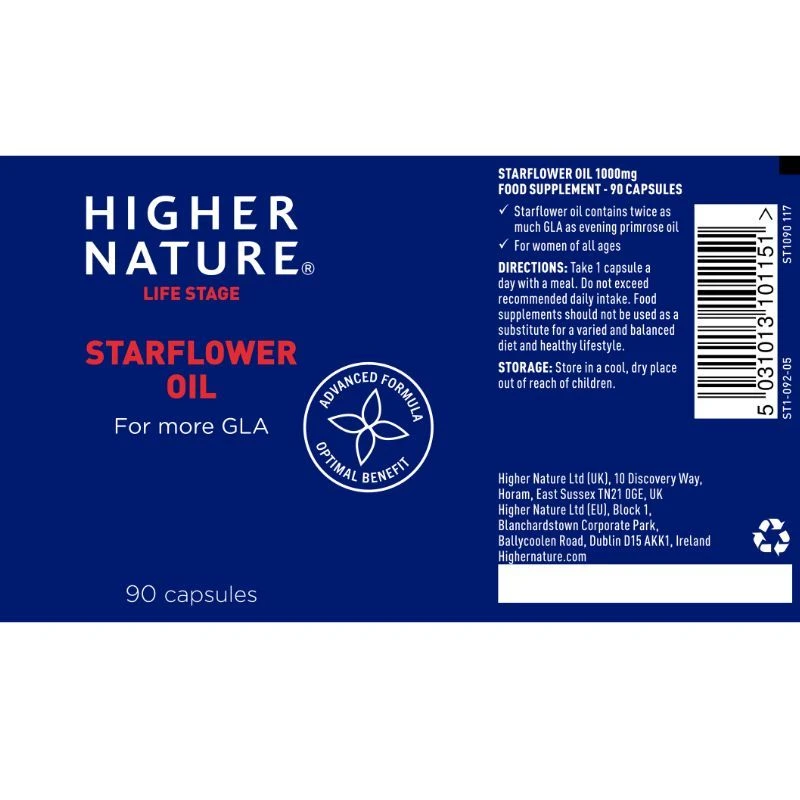 Higher Nature Starflower Oil Softgels 90 - Image 3