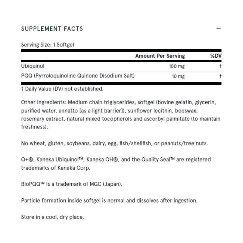 Jarrow Formulas Ubiquinol QHabsorb + PQQ Softgels 60 - Image 2