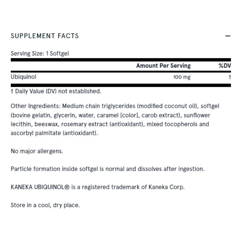 Jarrow Formulas Ubiquinol QHabsorb 100mg Softgels 60 - Image 2