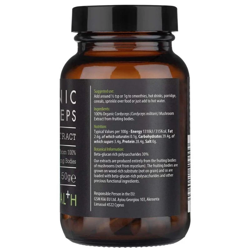 KIKI Health Mushroom Extract Cordyceps Powder 50g - Image 2