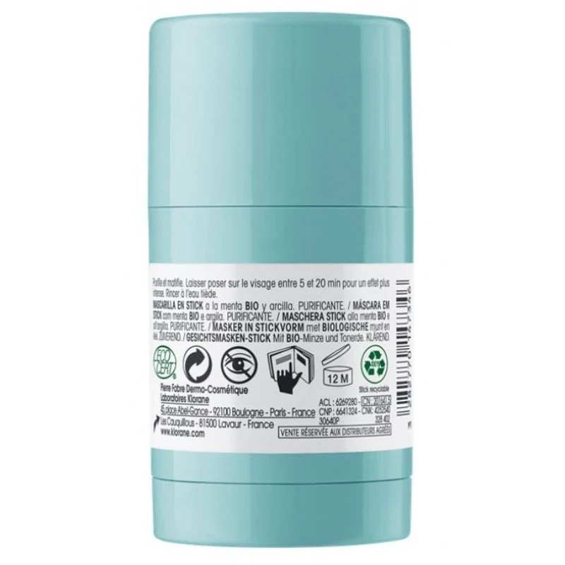 Klorane Organic Mint And Clay Stick Mask 25g - Image 2