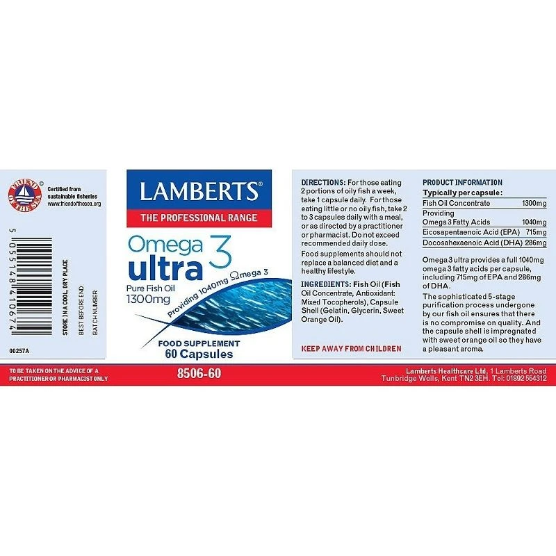 Lamberts Omega-3 Ultra Capsules 60 - Image 4