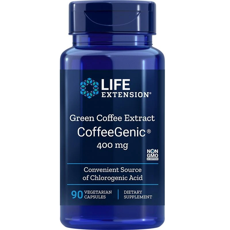 Life Extension CoffeeGenic Green Coffee Extract 400mg Vegicaps 90