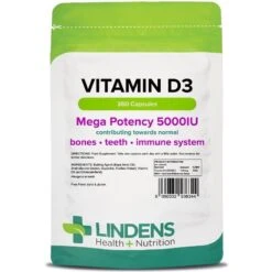 Lindens Vitamin D3 5000iu Capsules 360