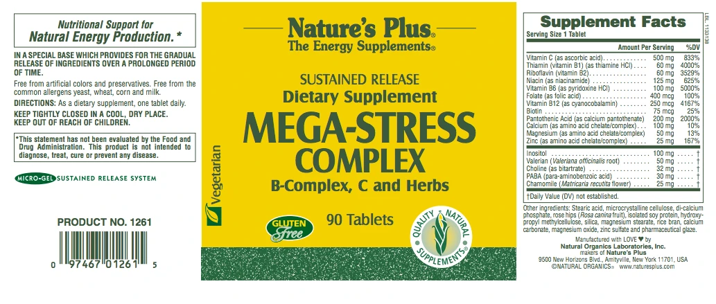Nature's Plus Mega-Stress Sustained Release Tab 30 - Image 2