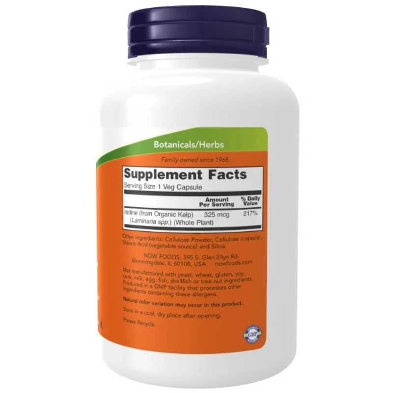 NOW Foods Kelp 325mcg Capsules 250 - Image 2