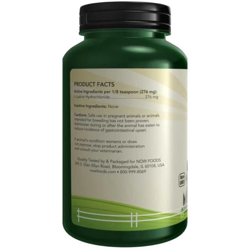 NOW Foods Pets L-Lysine For Cats 226g - Image 2