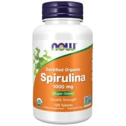 NOW Foods Spirulina Organic 1000mg Tablets 120