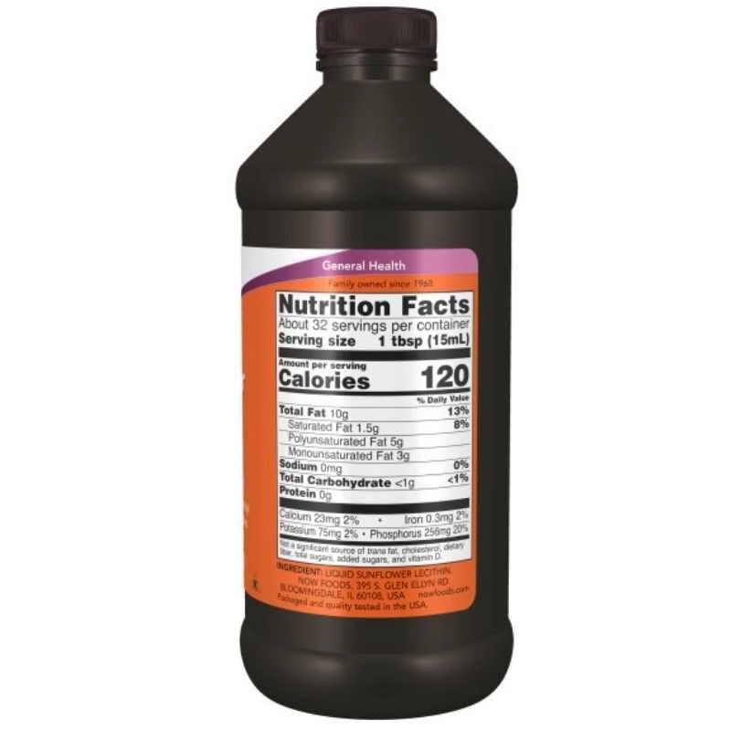 NOW Foods Sunflower Lecithin Liquid 473ml - Image 2