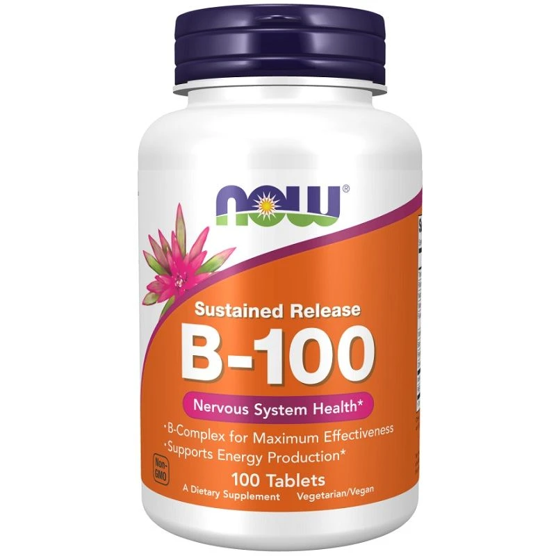 NOW Foods Vitamin B-100 Sustained Release Tablets 100