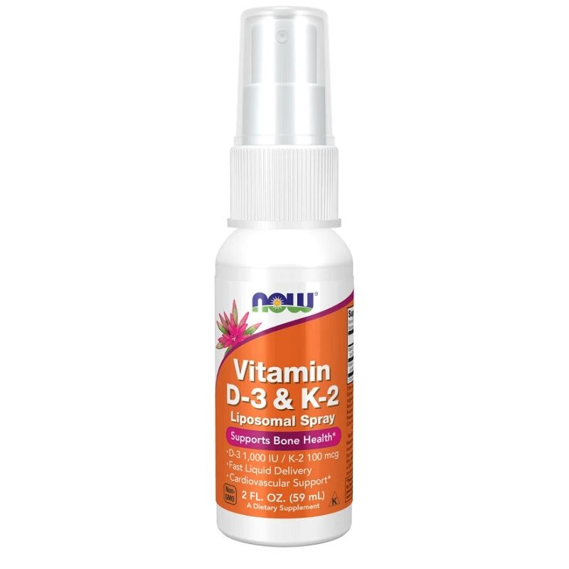 NOW Foods Vitamin D-3 & K-2 Liposomal Spray 59ml