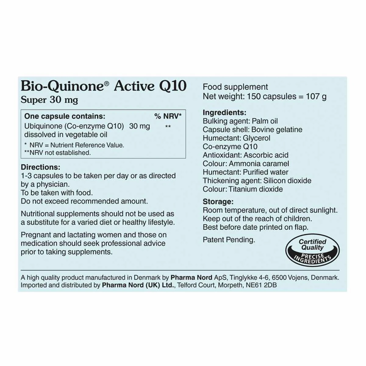 Pharma Nord Pharmanord Bio-Quinone Q10 30mg Caps 150