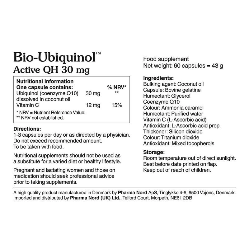 Pharma Nord Pharmanord Bio-Ubiquinol Active QH 30mg Caps 60 - Image 2