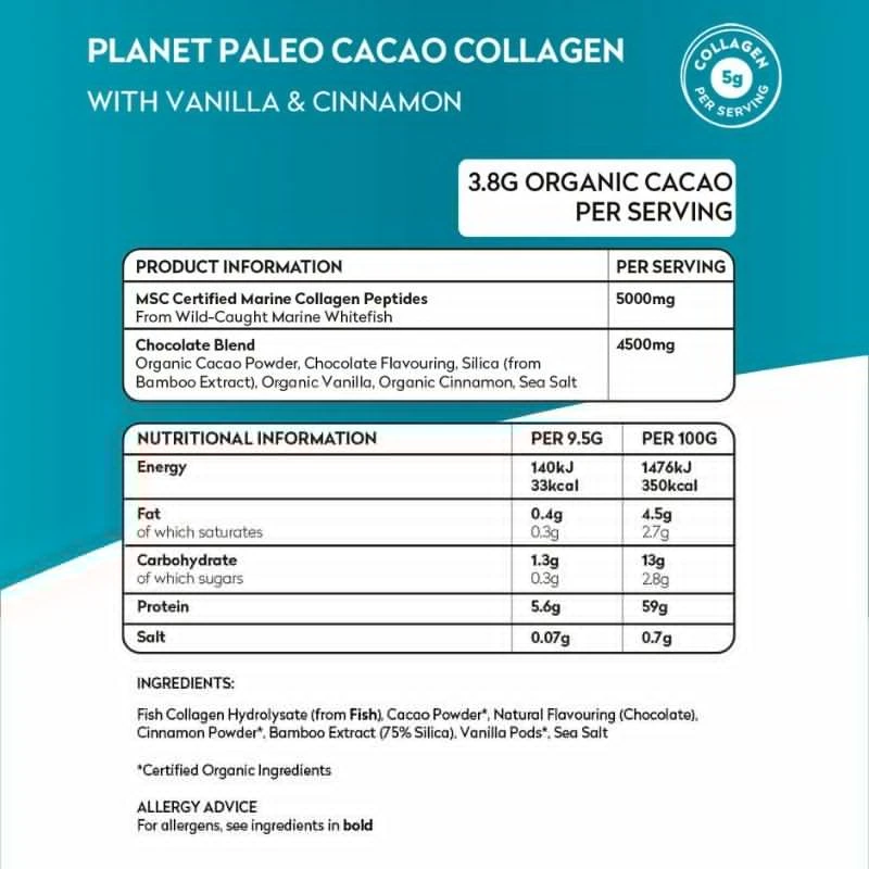 Planet Paleo Cacao Collagen 285g - Image 3