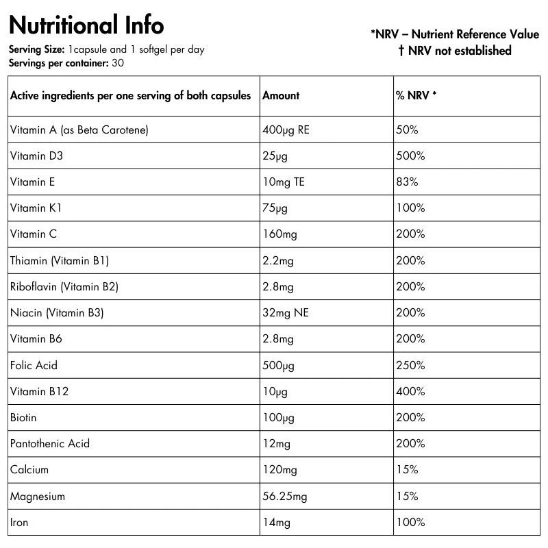 ProVen Probiotics Lactobacillus & Bifidus For Pregnancy+Multivitamins & DHA 30 - Image 2
