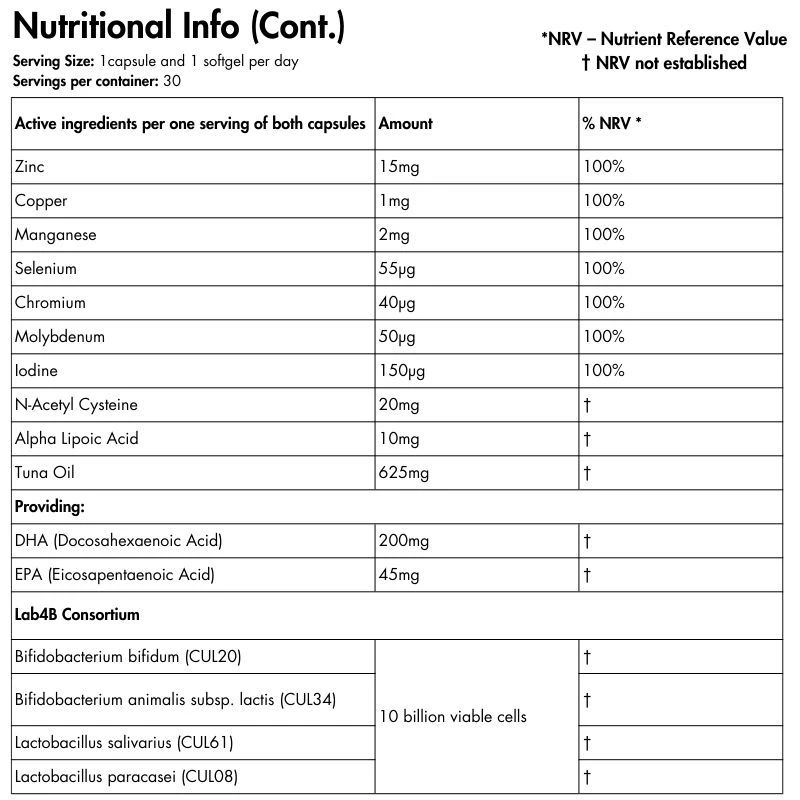 ProVen Probiotics Lactobacillus & Bifidus For Pregnancy+Multivitamins & DHA 30 - Image 3