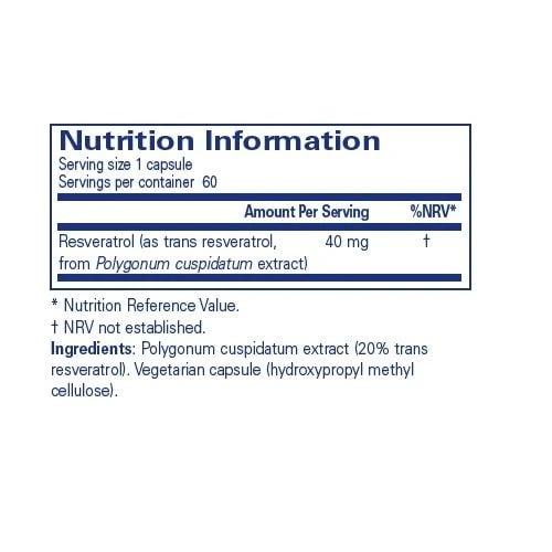 Pure Encapsulations Resveratrol Capsules 60 - Image 2