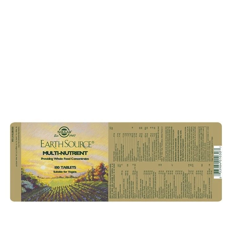 Solgar Earth Source Multi-Nutrient Tablets 180 - Image 2