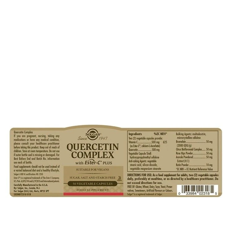 Solgar Quercetin Complex Vegicaps 50 - Image 2