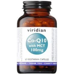 Viridian Co-enzyme Q10 100mg With MCT Veg Caps 60