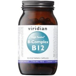 Viridian HIGH TWELVE Vitamin B12 With B-Complex Veg Caps 90