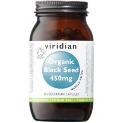 Viridian Organic Black Seed 450mg Veg Caps 90