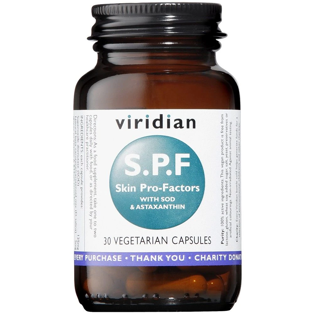 Viridian S.P.F. Skin Pro-Factors Veg Caps 30