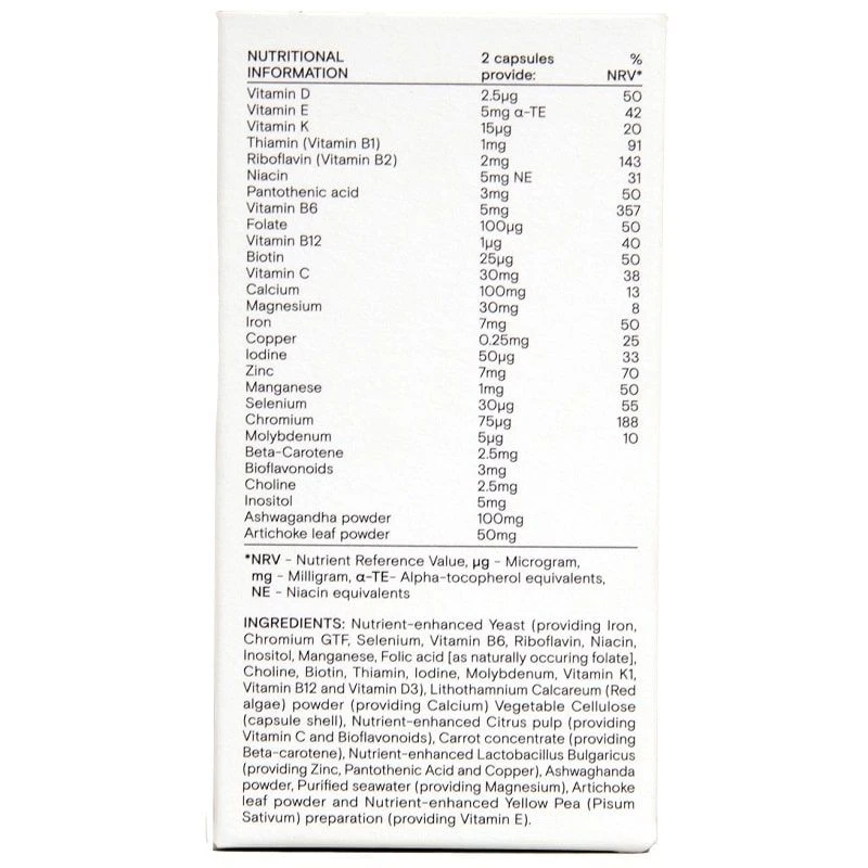 Wild Nutrition Daily Multi Nutrient For Teen Girls Capsules 60 - Image 3